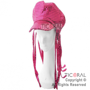 SOMBRERO FUCSIA BOINA CON TIRAS HS3090-6 x 1